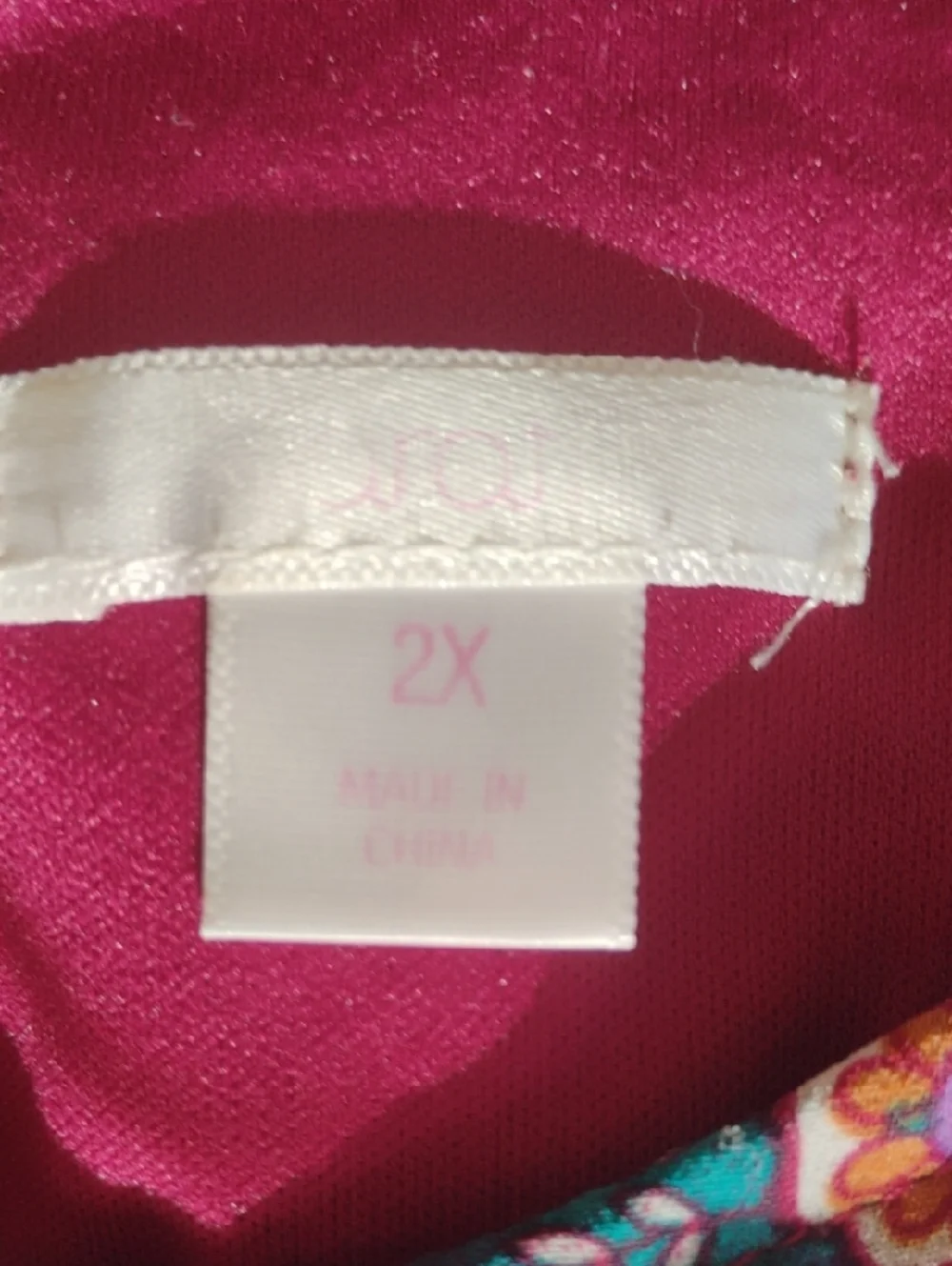 Sleeveless Indian Style Printed Maxi Dress Fuchsia & Teal Sz 2X - Picture 3 of 4